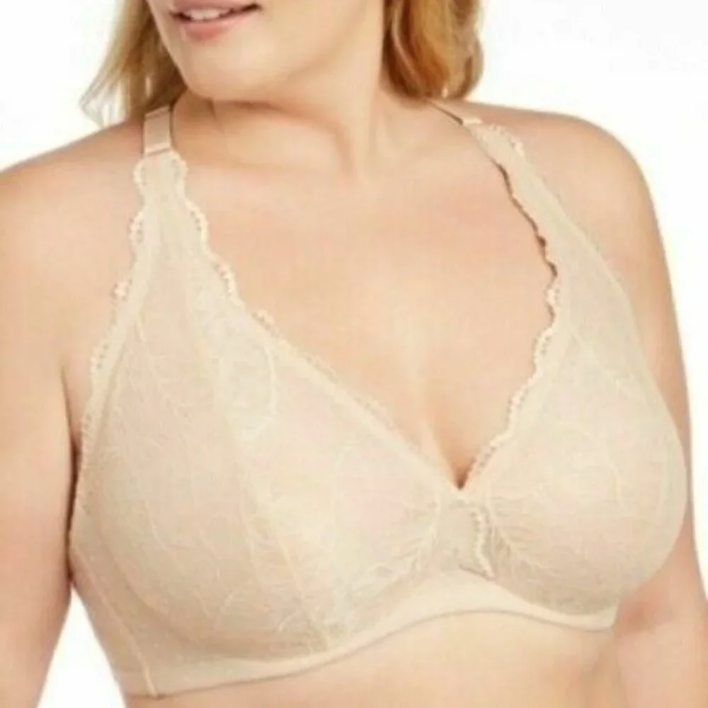 INC‎ Size XL Lace Halter Back Bralette Frape 195